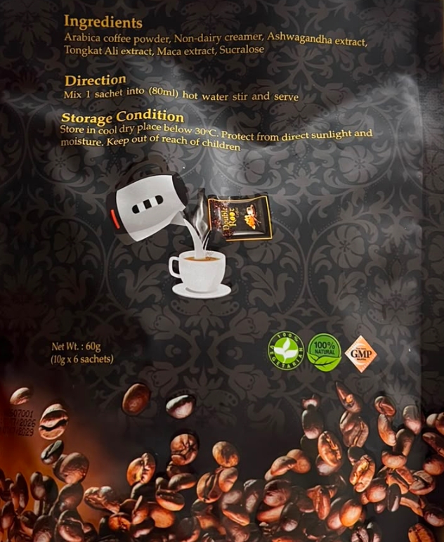 Double Root Coffee 60g pack - ingredients and directions